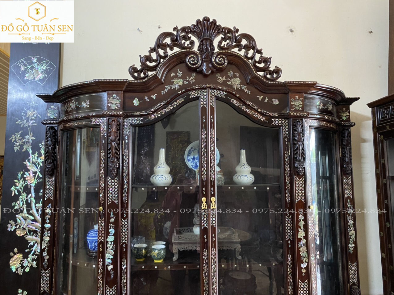 tú bày đồ khảm ốc đẹp